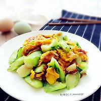 快手素食小炒【土鸡蛋炒丝瓜】的做法图解10