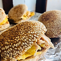 中式芝麻火烧小汉堡的做法图解2