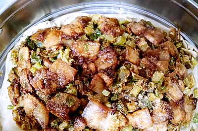 山西运城名菜—蒸菜（猪肉拌菜）