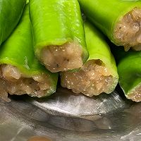 青椒酿虾肉的做法图解7