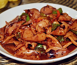 青椒炒鱿鱼#给老爸做道菜#的做法