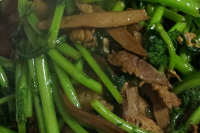 肉丝豆干茼蒿