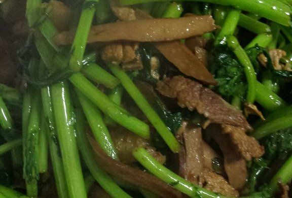 肉丝豆干茼蒿
