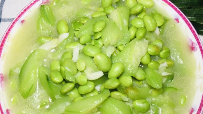 丝瓜炒毛豆