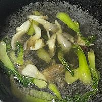 #立冬第一补#青菜平菇肉圆汤的做法图解3