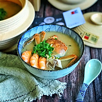 #肉食者联盟#砂锅海鲜粥的做法图解15