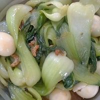 油菜虾仁儿烧鹌鹑蛋的做法图解9