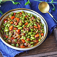 #美食新势力#毛豆炒肉沫的做法图解10