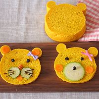 南瓜小熊吐司#跨界烤箱 探索味来#的做法图解13