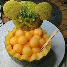 【创意果盘】熊里熊气的瓜！爱上吃水果！#味达美年味小馆#