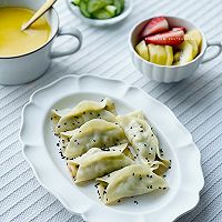 不重样早餐组合｜山药小米枸杞米糊+鲜肉芹菜锅贴+盐渍黄瓜的做法图解16