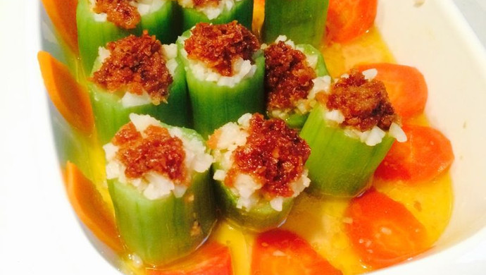 干贝蒜容蒸丝瓜