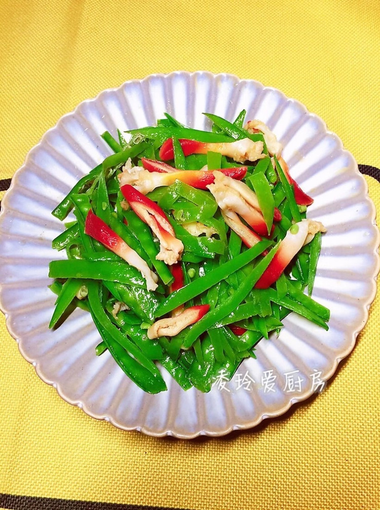 荷兰豆拌北极贝的做法