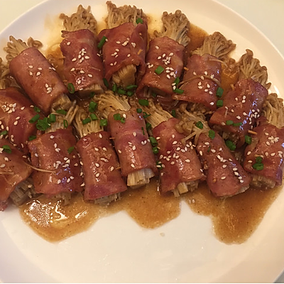 五花肉金针菇卷