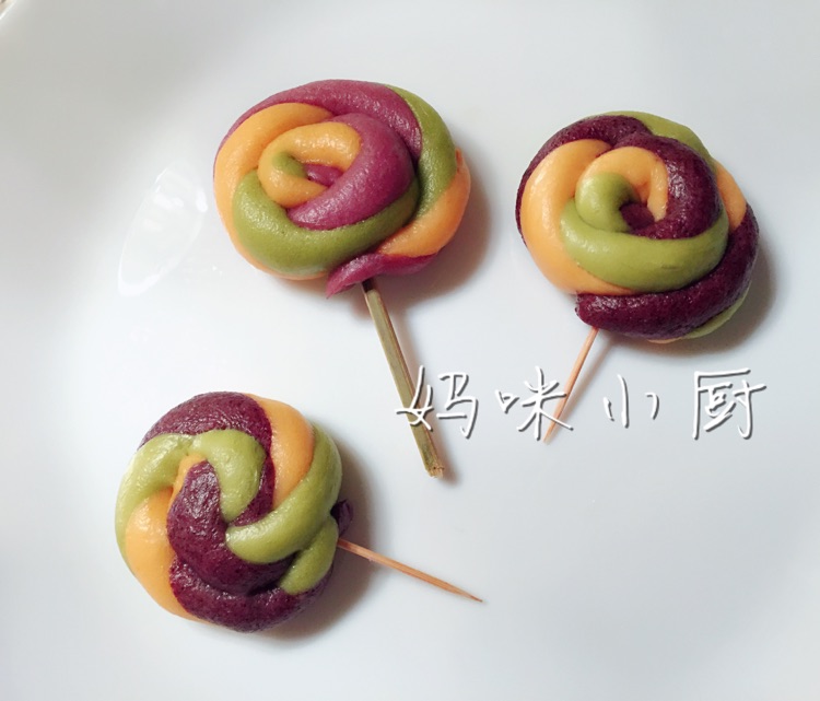 多彩果蔬卡通馒头的做法图解4
