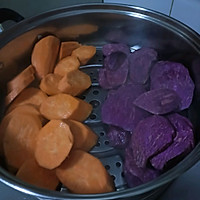 #太古烘焙糖 甜蜜轻生活#山药紫薯糕的做法图解2