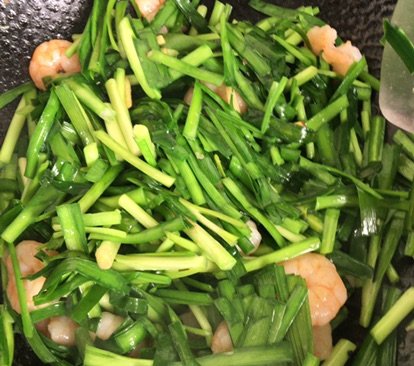 韭菜炒虾仁的做法