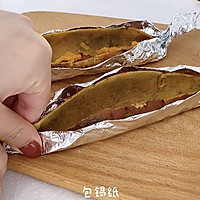 #中秋团圆食味#超长拉丝|芝士焗红薯，奶香浓郁的做法图解5