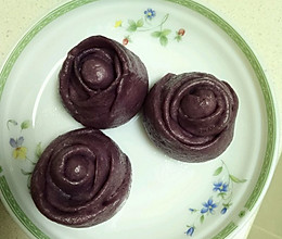 玫瑰花紫薯馒头的做法