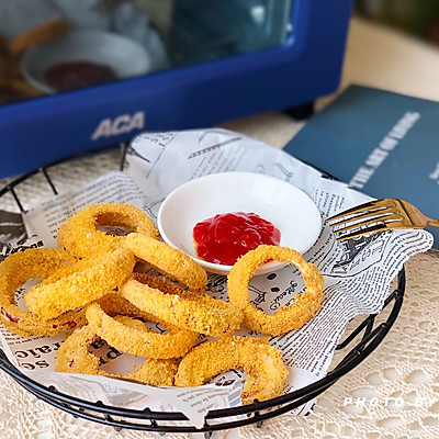 零食物语丨无油低脂香酥洋葱圈