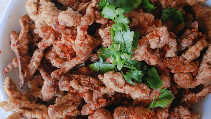 油炸杏鲍菇，酥脆
