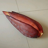 巴蕉花炒肉末#青春食堂#的做法图解1