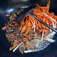 茭白胡萝卜丝炒肉的做法图解5