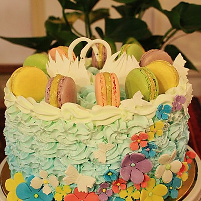 塞纳河畔---马卡龙彩虹蛋糕