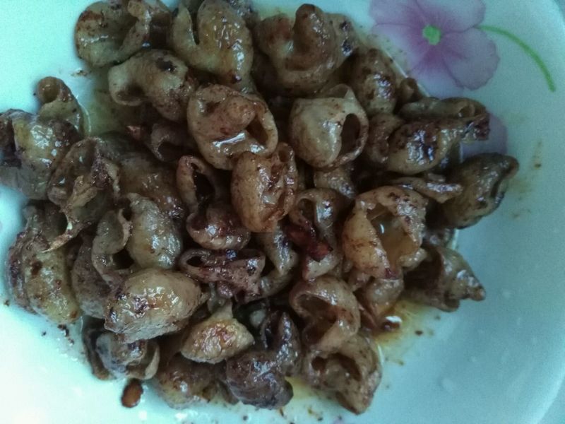 Stir fried large intestine