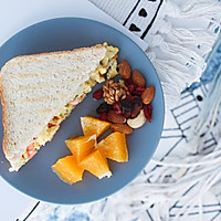 鸡蛋虾仁三明治的做法图解12