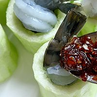 #让宝贝爱上每一顿饭#蒜蓉丝瓜鲜虾盏的做法图解9