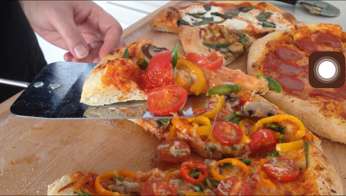 披萨制作全过程（下）田园素披萨、鲜虾芦笋披萨、意大利香肠披萨