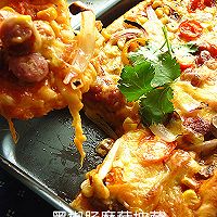 黑椒肠蘑菇披萨#寻人启事#的做法图解14
