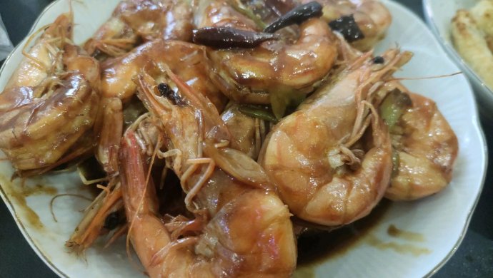 辣炒开背虾