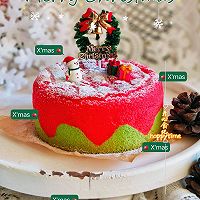 氛围感拉满～好吃又好看的圣诞双色戚风蛋糕的做法图解7