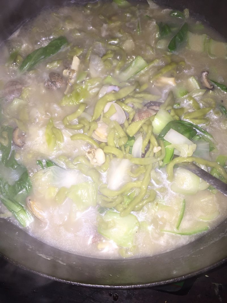 青汁面条的做法