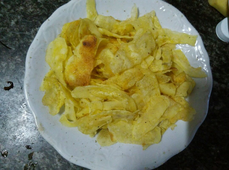 一口嘎吱脆✔椒盐薯片！的做法