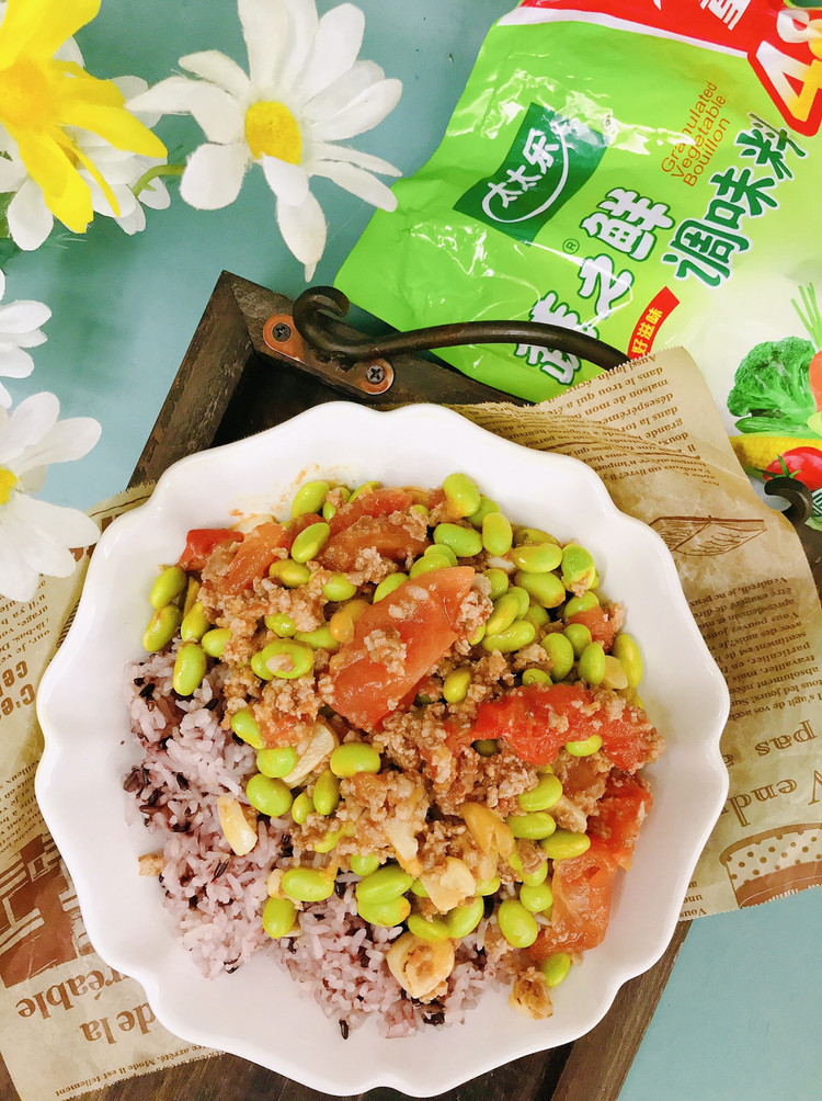 番茄肉末盖浇饭的做法