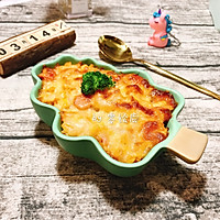 番茄鸡肉虾仁芝士焗饭的做法图解18