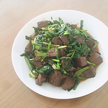 香葱炒鸭血