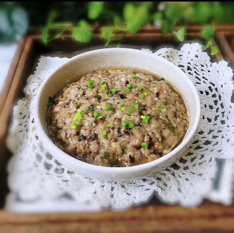 马蹄香菇蒸肉饼的做法