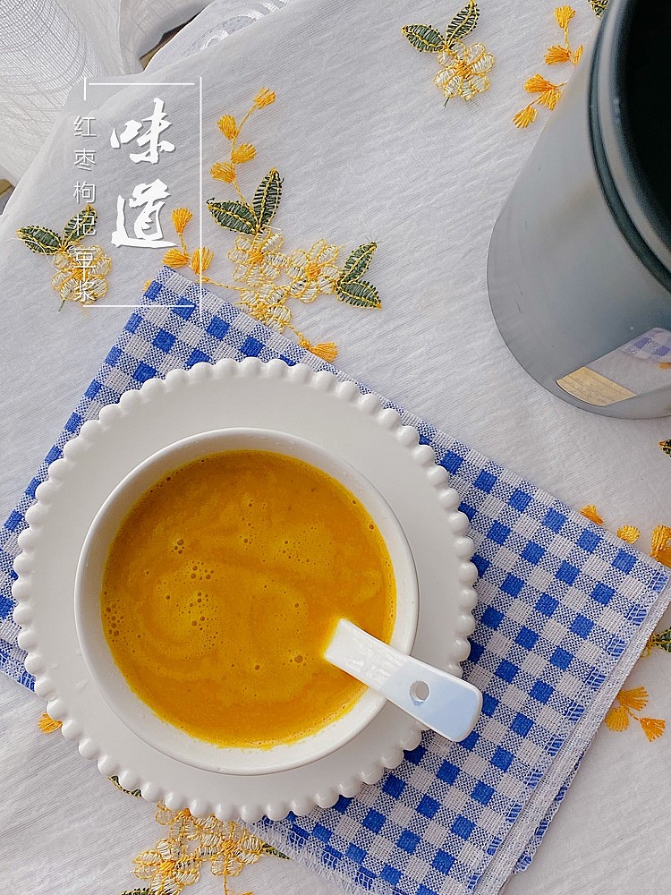 红枣枸杞豆浆的做法