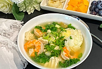 #尽享安心亲子食刻#鲜虾豆腐鸡蛋汤的做法