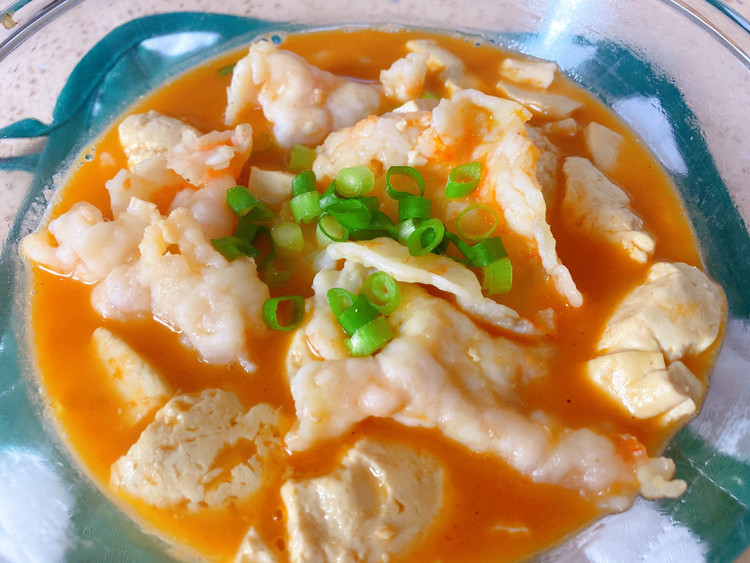 一碗鲜虾排豆腐汤的做法