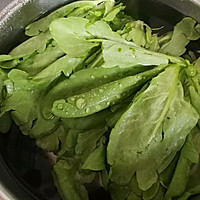 大叶茼蒿炒虾仁的做法图解2