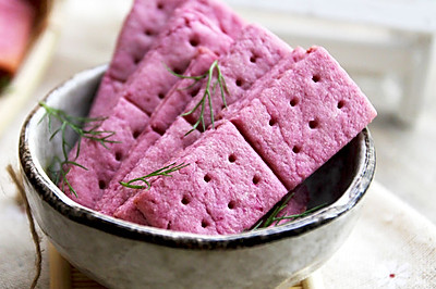 【低糖紫薯饼干】天然着色剂打造的浪漫紫