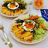 #享“瘦”人生 热辣滚烫#上班族必备营养午餐/杂粮鸡肉拌饭的做法图解9