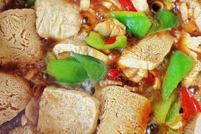 红烧冻豆腐