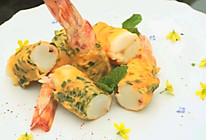 韭菜鸡蛋煎大虾的做法