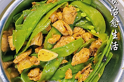 黑椒荷兰豆炒鸡丁